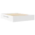 Cadre de lit sans matelas blanc 160x200 cm bois d'ingénierie