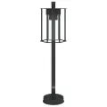 Lampadaires d'extérieur 3 pcs noir 60 cm acier inoxydable