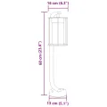 Lampadaires d'extérieur 3 pcs noir 60 cm acier inoxydable