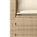 Salon de jardin avec coussins 3 pcs beige résine tressée