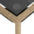 Salon de jardin avec coussins 3 pcs beige résine tressée