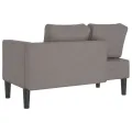 Chaise longue avec coussins taupe tissu