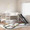 Lit superposé avec toboggan et échelle sans matelas 90x190 cm