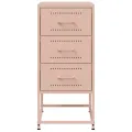 Tables de chevet 2 pcs rose 36x39x78 cm acier