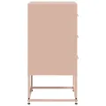 Tables de chevet 2 pcs rose 36x39x78 cm acier