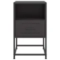 Tables de chevet 2 pcs noir 36x39x60,5 cm acier