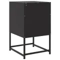 Tables de chevet 2 pcs noir 36x39x60,5 cm acier