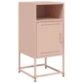 Tables de chevet 2 pcs rose 36x39x78 cm acier