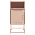 Tables de chevet 2 pcs rose 36x39x78 cm acier
