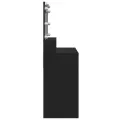 Coiffeuse avec LED noir 80x41x134,5 cm
