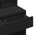 Coiffeuse avec LED noir 80x41x134,5 cm