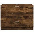 Meuble d'évier chêne fumé 78x37x59 cm bois d'ingénierie