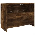 Meuble d'évier chêne fumé 78x37x59 cm bois d'ingénierie
