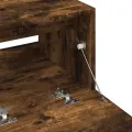 Meuble d'évier chêne fumé 78x37x59 cm bois d'ingénierie
