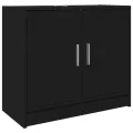 Armoire d'évier noir 63x29x55 cm bois d'ingénierie