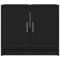 Armoire d'évier noir 63x29x55 cm bois d'ingénierie