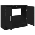 Armoire d'évier noir 63x29x55 cm bois d'ingénierie