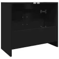 Armoire d'évier noir 63x29x55 cm bois d'ingénierie