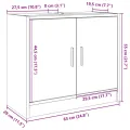 Armoire d'évier gris béton 63x29x55 cm bois d'ingénierie