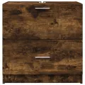 Meuble d'évier chêne fumé 59x37x59 cm bois d'ingénierie