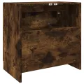 Meuble d'évier chêne fumé 59x37x59 cm bois d'ingénierie