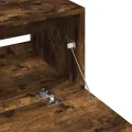 Meuble d'évier chêne fumé 59x37x59 cm bois d'ingénierie
