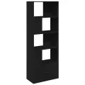 Bibliothèque noir 70x36x189 cm bois d'ingénierie