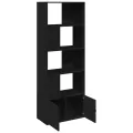 Bibliothèque noir 70x36x189 cm bois d'ingénierie