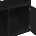 Bibliothèque noir 70x36x189 cm bois d'ingénierie