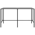 Table de bar noir 200x100x110 cm acier enduit de poudre