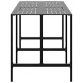 Table de bar noir 200x100x110 cm acier enduit de poudre