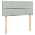 cadre de lit et matelas Gris clair 120x200cm Velours