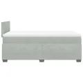 cadre de lit et matelas Gris clair 120x200cm Velours