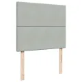cadre de lit et matelas gris clair 120x190cm velours