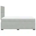cadre de lit et matelas gris clair 120x190cm velours