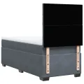cadre de lit avec matelas Gris foncé 100x200 cm