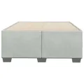Cadre de lit sans matelas gris clair 120x200 cm velours
