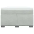 cadre de lit et matelas Gris clair 120x200cm Velours