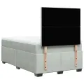 cadre de lit et matelas Gris clair 120x200cm Velours