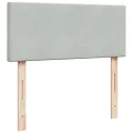 cadre de lit et matelas Gris clair 120x200cm Velours