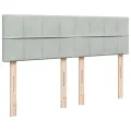 cadre de lit et matelas Gris clair 140x190cm Velours