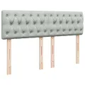 cadre de lit et matelas Gris clair 140x190cm Velours