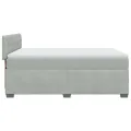 cadre de lit et matelas Gris clair 140x190cm Velours