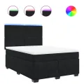 cadre de lit avec matelas Noir 140x190 cm Velours
