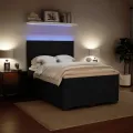 cadre de lit avec matelas Noir 140x190 cm Velours