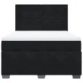 cadre de lit avec matelas Noir 140x190 cm Velours