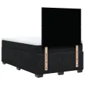 cadre de lit avec matelas noir 120x190 cm velours