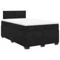 cadre de lit avec matelas noir 120x190 cm velours