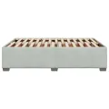 Cadre de lit sans matelas gris clair 140x190 cm velours
