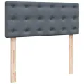 cadre de lit et matelas Gris foncé 120x200cm Velours